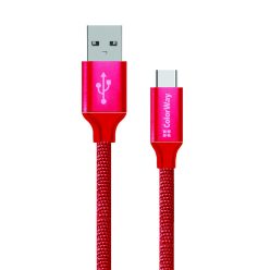 Colorway Piros USB-C - USB Kábel - 2.1A - 1m