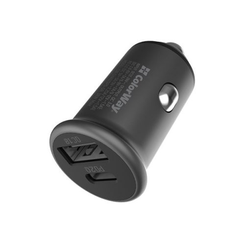 Colorway Autós Töltő USB-C PD20W + USB QC3.0