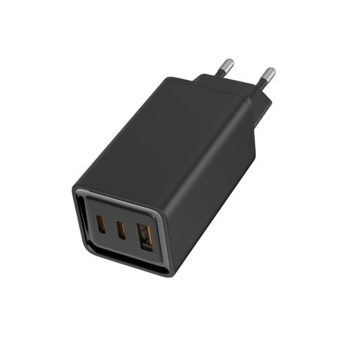 COLORWAY USB töltő adapter, GaN3 Pro Power Delivery (USB-A + 2 USB TYPE-C) (65W) fekete (CW-CHS039PD-BK)
