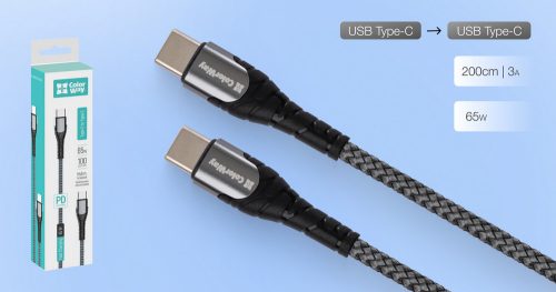 Colorway USB-C Kábel - 65W - 3A - 2m