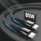 COLORWAY Kábel, Type-C - Type-C (PD Fast Charging 65W) 3.0A 1m gray (CW-CBPDCC040-GR)