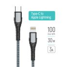 Colorway Apple Lightning USB-C kábel - PD 30W - 3.0A - 1m Szürke