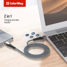 Colorway Apple Lightning USB-C kábel - PD 30W - 3.0A - 1m Szürke