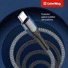 Colorway Apple Lightning USB-C kábel - PD 30W - 3.0A - 1m Szürke
