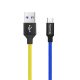 Colorway USB-C - USB Kábel - 2.4A 1m - Kék Sárga