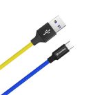 Colorway USB-C - USB Kábel - 2.4A 1m - Kék Sárga