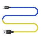 Colorway USB-C - USB Kábel - 2.4A 1m - Kék Sárga