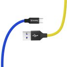Colorway USB-C - USB Kábel - 2.4A 1m - Kék Sárga