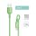 Colorway USB-C - USB Szilikon Kábel - 2.4A - Zöld - 1m