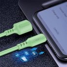 Colorway USB-C - USB Szilikon Kábel - 2.4A - Zöld - 1m