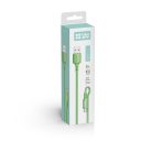 Colorway USB-C - USB Szilikon Kábel - 2.4A - Zöld - 1m