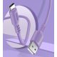 Colorway USB - USB-C Szilikon Kábel Lila 2.4A 1m (CW-CBUC044-PU)