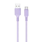 Colorway USB - USB-C Szilikon Kábel Lila 2.4A 1m (CW-CBUC044-PU)