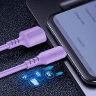 Colorway USB - USB-C Szilikon Kábel Lila 2.4A 1m (CW-CBUC044-PU)