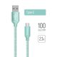 Colorway USB-C / USB Kábel - Menta - 2.1A - 1m