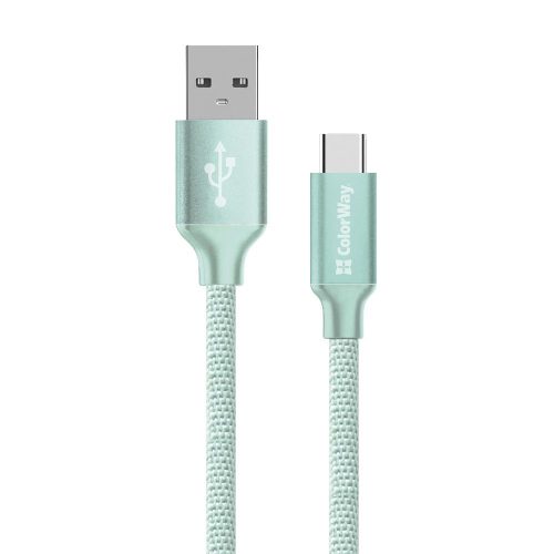 Colorway USB-C - USB Kábel - 2m - 2.4A - Menta