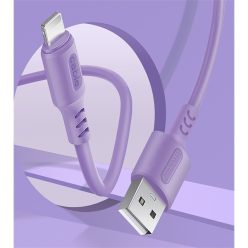   Colorway Apple Lightning - USB Szilikon Kábel - 2.4A - Lila - 1m