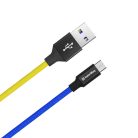 Colorway micro USB Kábel - 2.4A - 1m - Kék Sárga