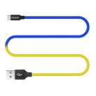 Colorway micro USB Kábel - 2.4A - 1m - Kék Sárga