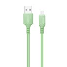 Colorway micro USB Szilikon Kábel - 2.4A - 1m - zöld