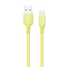 Colorway micro USB Szilikon Kábel - 2.4A - 1m - Sárga