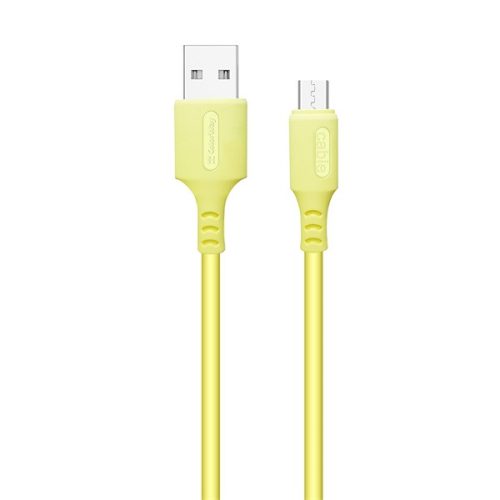 Colorway micro USB Szilikon Kábel - 2.4A - 1m - Sárga