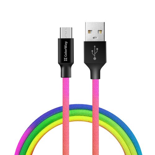 Colorway micro USB Kábel - 2.4A - 1m - Több színű