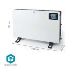Wifi Elektromos Konvektor - Turbo - Programozható - Távirányító - 2000 W - SmartLife