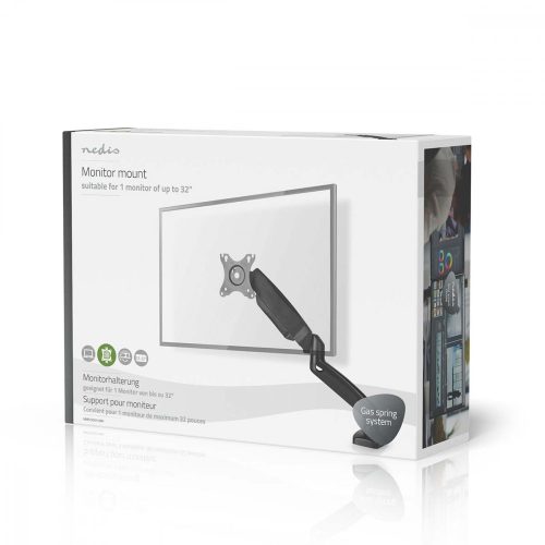 Nedis Gázrugós Asztali Monitor Állvány - 15 - 32" - Vesa 75x75, 100x100