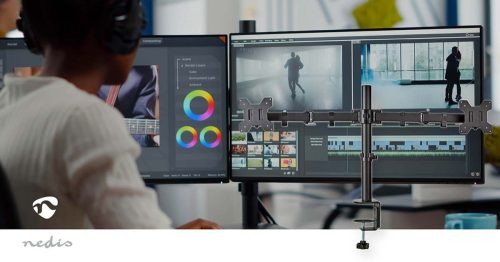  Nedis Asztali Monitor Állvány 2 monitorhoz - 15 - 32 " - Vesa 75x75 100x100