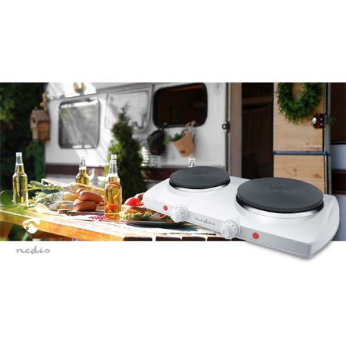 Nedis elektromos főzőlap - Két Zónás 2300W Fehér (KAEP251EWT2)