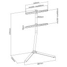 Nedis TV padlóállvány 49-70" - Vesa max. 600x400 - Terhelhető 40 kg