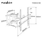 Nedis Karos fali konzol 37-80" - Dönthető - Forgatható - 6 Forgáspont