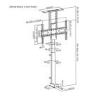 Nedis TVSM5840BK 37-80" LCD TV/Monitor Motoros Állvány - Fekete