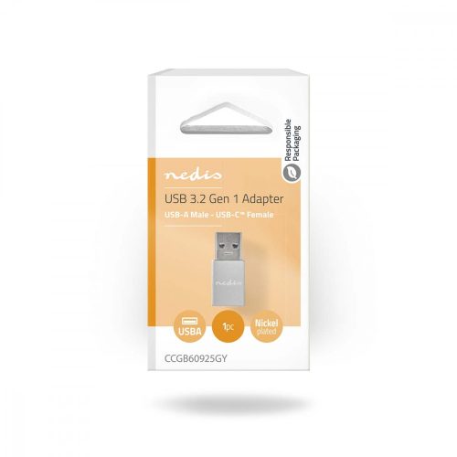 USB-C USB-A Adapter - USB 3.2 Gen 1 - USB-A Dugó USB-C Aljzat - 5 Gbps