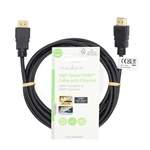 Nedis 2 m HDMI kábel Ethernettel - 4K 60Hz