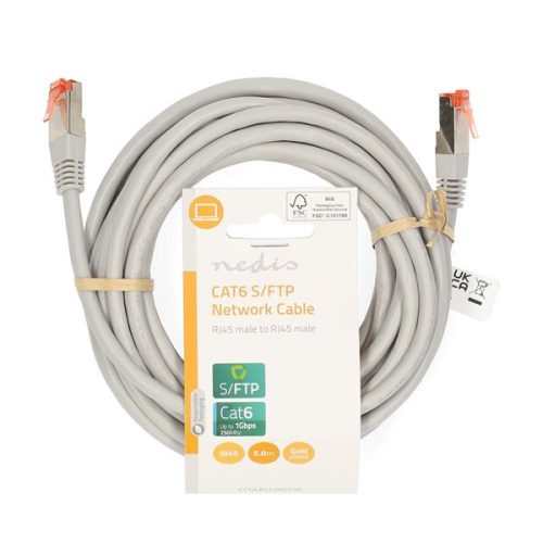 Nedis SFTP Kábel - Cat6 - Patch - Szürke - 5m