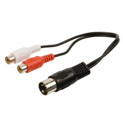   DIN - RCA átalakító kábel | DIN dugó / 2x RCA aljzat | 0,2 m