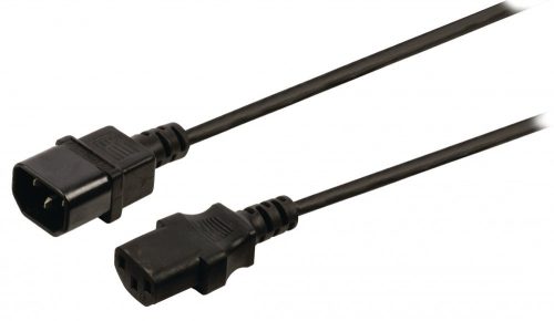 Tápkábel hosszabbító C13 / C14 - 2 m - 3x 1 mm²