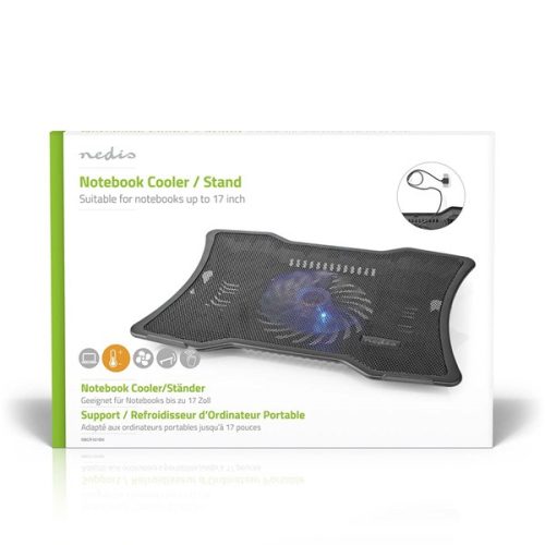 Nedis notebook hűtő  17" - 125mm ventilátor