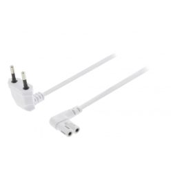 C7 Tápkábel 2x 90° csatlakozó 2 m - Fehér