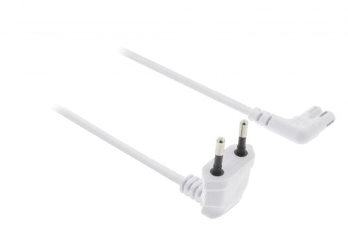 C7 Tápkábel 2x 90° csatlakozó 2 m - Fehér