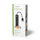 Nedis 4 portos USB Hub - USB 2.0 - Fekete (UHUBU2420BK)