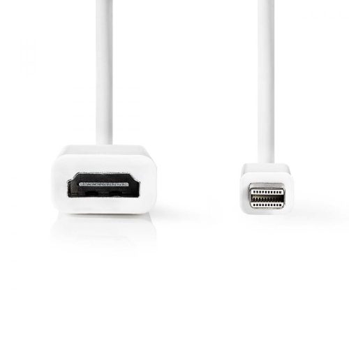 Nedis Mini DisplayPort - HDMI átalakító kábel | fehér | 0,2 m  (CCGP37650WT02)