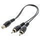 RCA elosztó kábel RCA alj - 2x RCA dugó