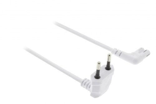 C7 Tápkábel 2x 90° csatlakozó 3 m - Fehér