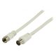 Koax - F Antenna Kábel - Koax dugó - F dugó - 1.5 - Fehér