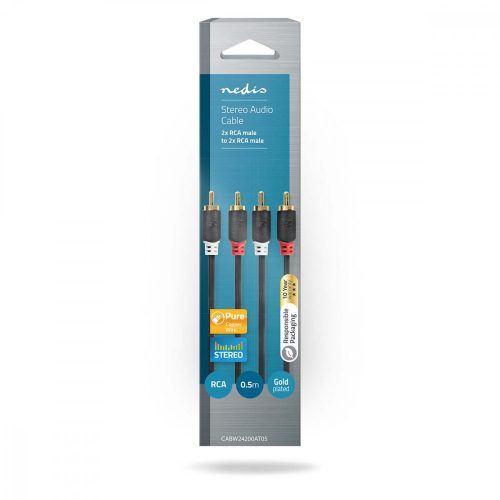 Nedis Profi RCA audiokábel | 2x RCA - 2x RCA | 0,5 m
