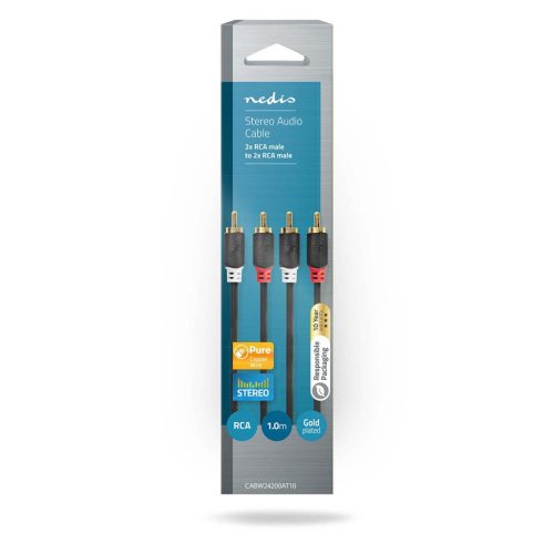 Nedis Profi RCA audiokábel | 2x RCA - 2x RCA | 1 m