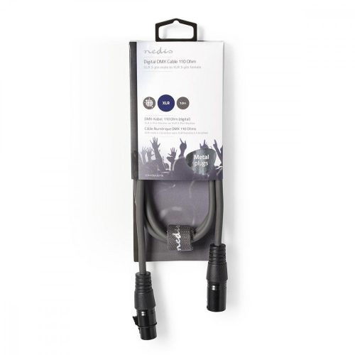 Nedis DMX kábel 110 ohm | XLR Dugó - XLR Aljzat | 1 m (COTH15012GY10)